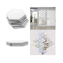 Kit 10 Espelho Adesivo Decorativo Hexágono 12x10cm