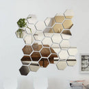 Kit 10 Espelho Adesivo Decorativo Hexágono 12x10cm