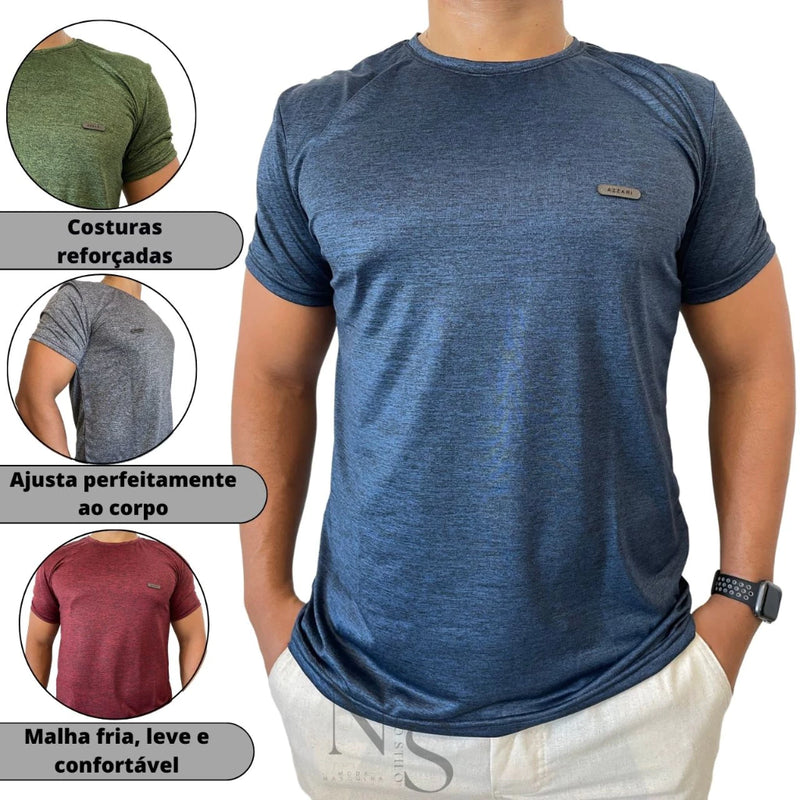 Kit com 4 Camisetas Masculinas Malha Fria – Dry Fit | Conforto e Estilo para Treinar ou Usar no Dia a Dia