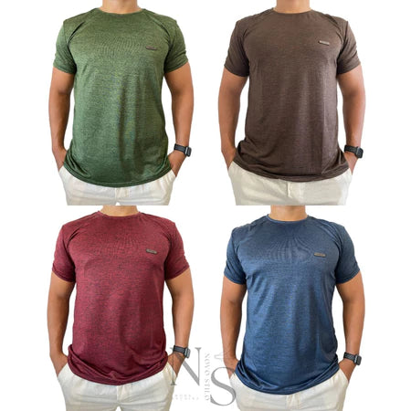Kit com 4 Camisetas Masculinas Malha Fria – Dry Fit | Conforto e Estilo para Treinar ou Usar no Dia a Dia