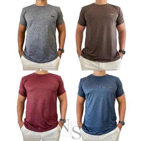 Kit com 4 Camisetas Masculinas Malha Fria – Dry Fit | Conforto e Estilo para Treinar ou Usar no Dia a Dia