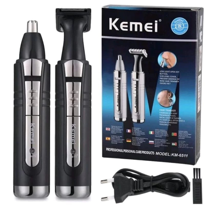 Máquina de Corte e Acabamento Kemei KM-6511 – Multifuncional Recarregável
