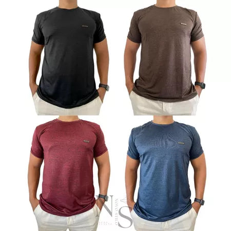 Kit com 4 Camisetas Masculinas Malha Fria – Dry Fit | Conforto e Estilo para Treinar ou Usar no Dia a Dia