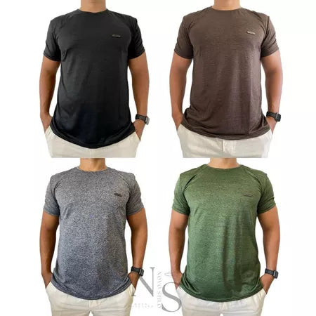 Kit com 4 Camisetas Masculinas Malha Fria – Dry Fit | Conforto e Estilo para Treinar ou Usar no Dia a Dia