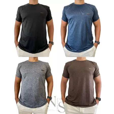 Kit com 4 Camisetas Masculinas Malha Fria – Dry Fit | Conforto e Estilo para Treinar ou Usar no Dia a Dia