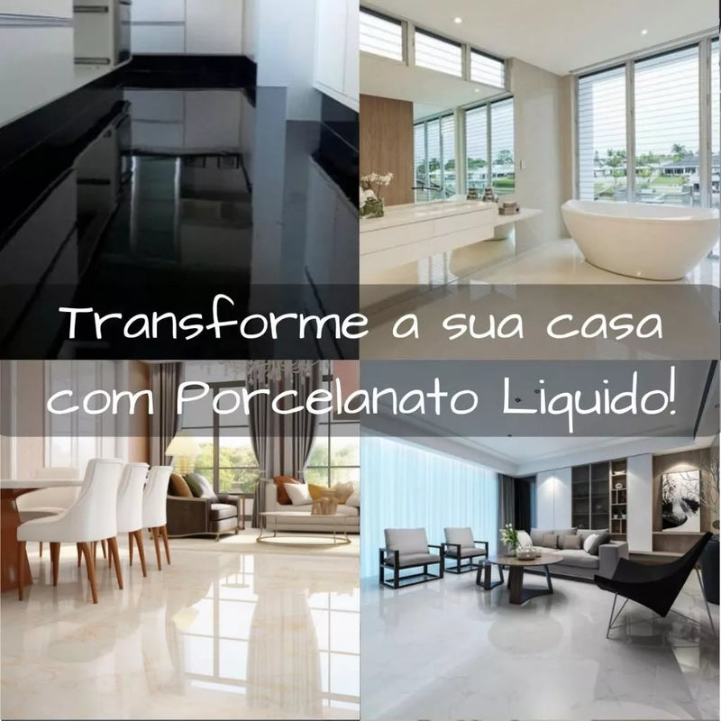 Porcelanato Líquido para Piso 1kg – Resina Epóxi + Endurecedor (Autonivelante)