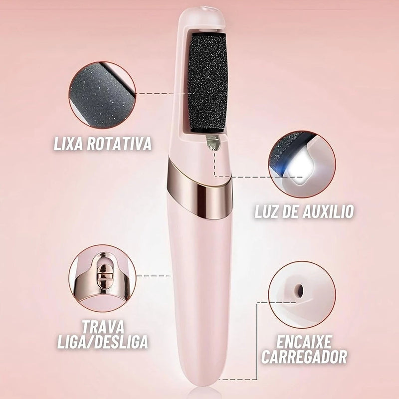 Lixador de Pé Elétrico – Esfoliador Portátil com Recarregador USB