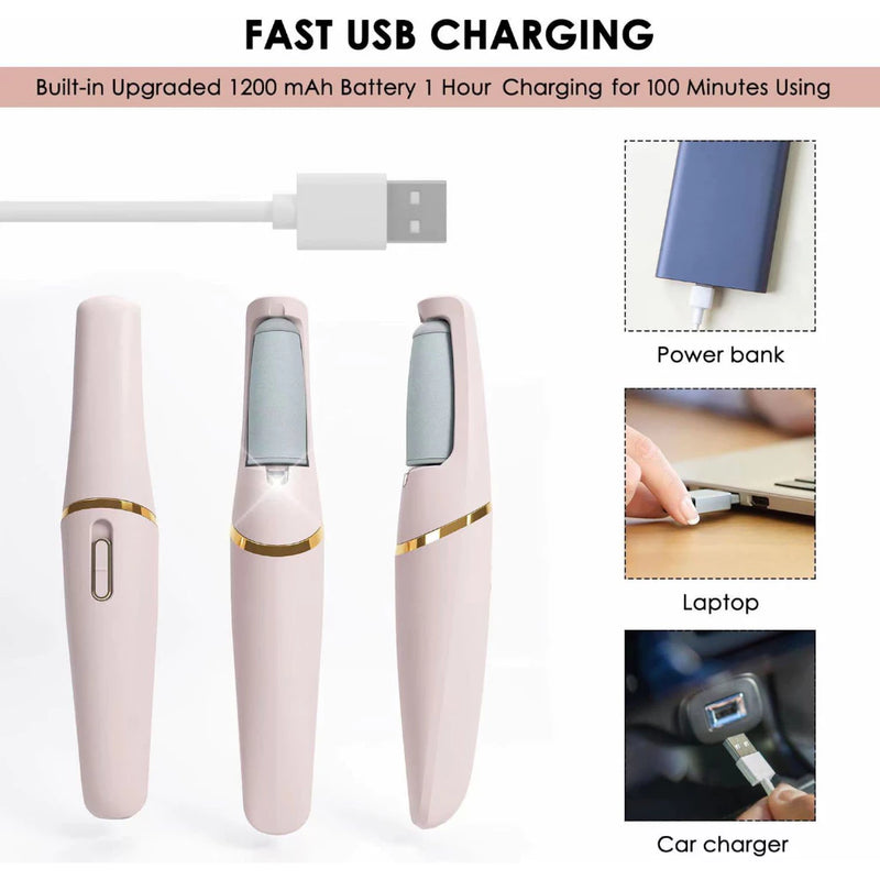 Lixador de Pé Elétrico – Esfoliador Portátil com Recarregador USB