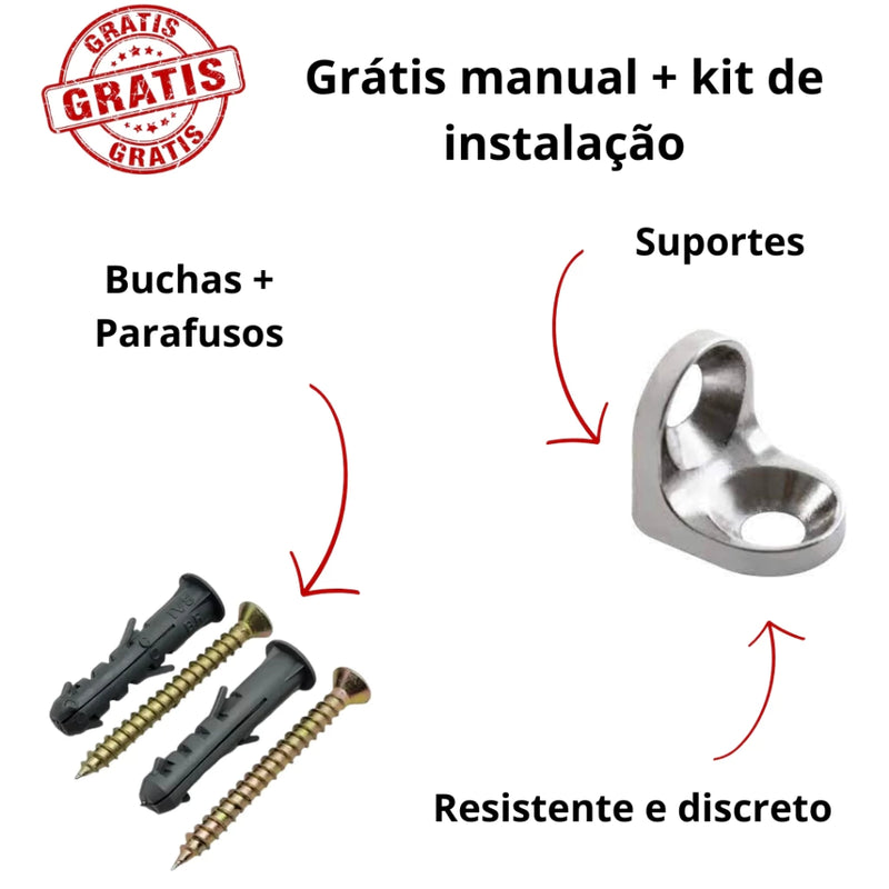 Kit Nicho + Prateleiras Decorativas em MDF – 3 Peças