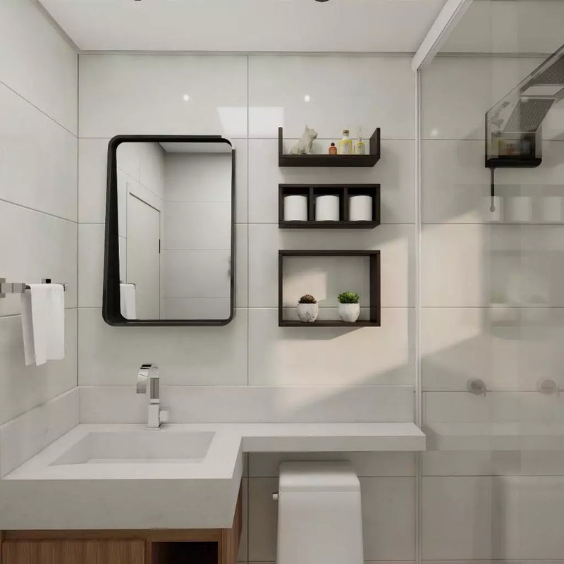 Kit Nicho + Prateleiras Decorativas em MDF – 3 Peças