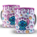 Caneca Xícara Personalizada Lilo e Stitch Disney – Efeito 3D em Porcelana 325ml