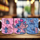 Caneca Xícara Personalizada Lilo e Stitch Disney – Efeito 3D em Porcelana 325ml