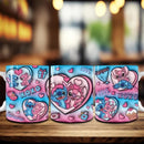 Caneca Xícara Personalizada Lilo e Stitch Disney – Efeito 3D em Porcelana 325ml