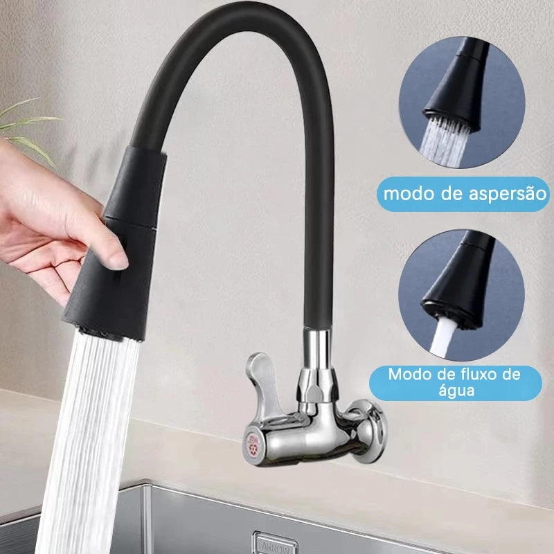 Torneira Gourmet Flexível Cônica com Mangueira de Silicone