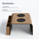 Kit 2 Esteiras Suporte Porta Copos e Controle para Braço de Sofá