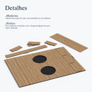 Kit 2 Esteiras Suporte Porta Copos e Controle para Braço de Sofá