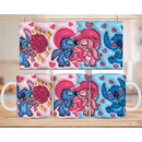 Caneca Xícara Personalizada Lilo e Stitch Disney – Efeito 3D em Porcelana 325ml