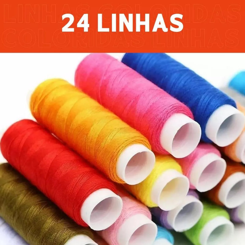 Kit de Costura e Linhas com 90 Peças – Completo e Prático!