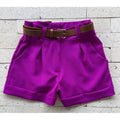 Short Feminino Alfaiataria Social com Cinto – Cintura Alta