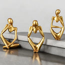 Kit Trio Estatueta Decorativa - Decoração Elegante