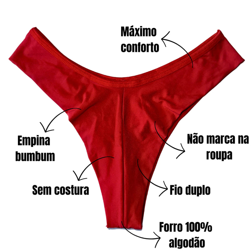Calcinha Básica Levanta Bumbum Fio Duplo