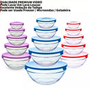 Conjunto de Tigelas Bowls de Vidro com Tampa – Organização, Qualidade e Versatilidade para sua Cozinha!