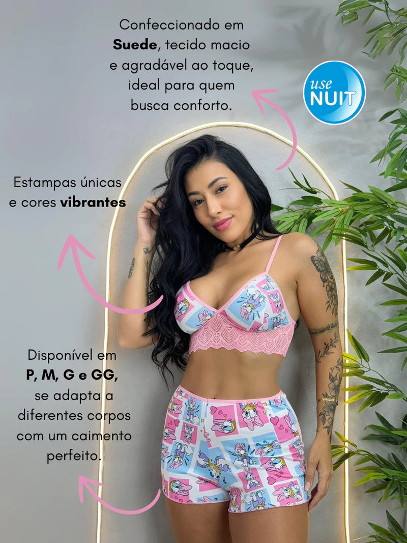 Top Doll Cropped com Renda