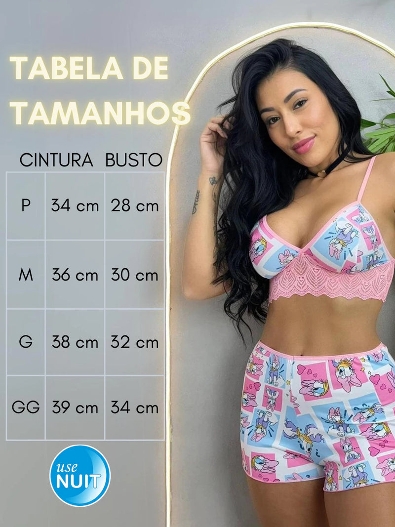Top Doll Cropped com Renda