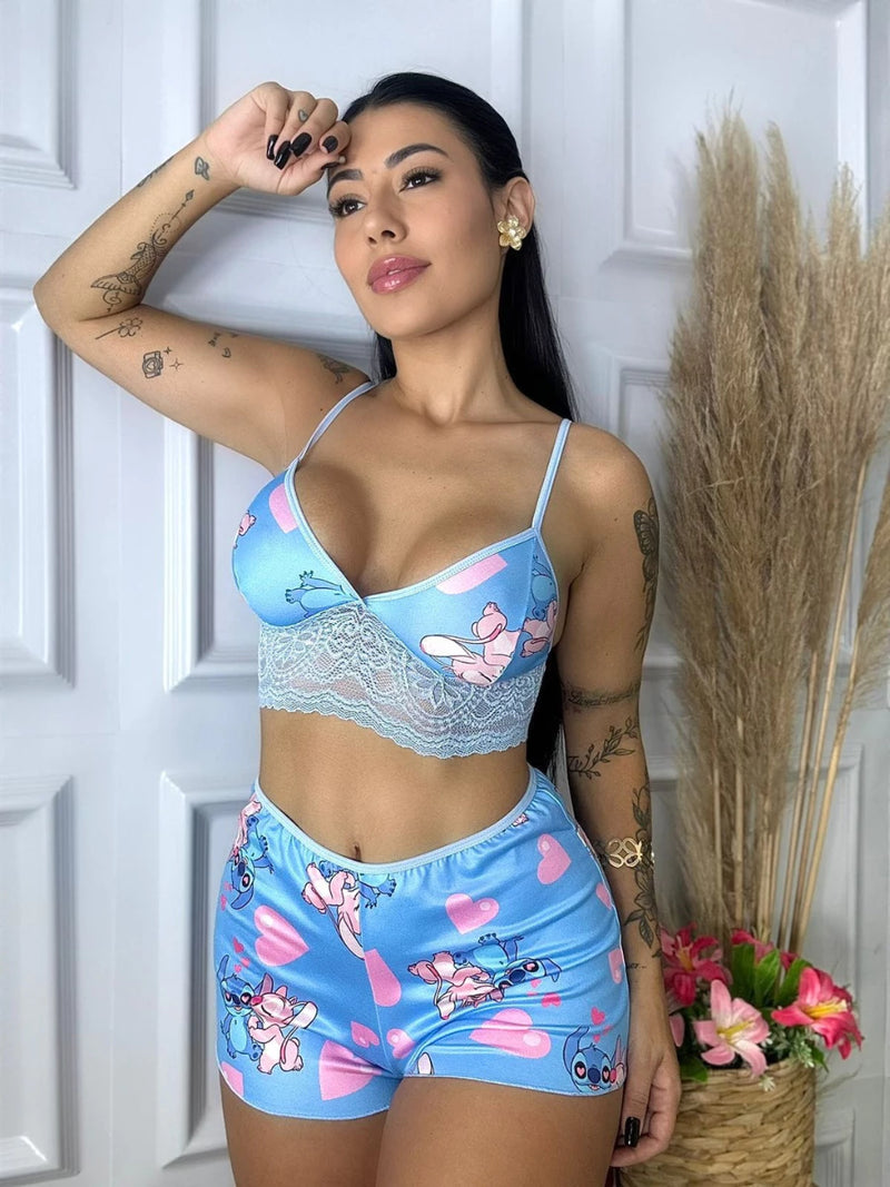 Top Doll Cropped com Renda