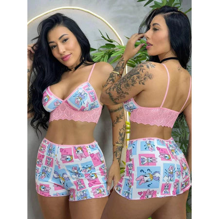 Top Doll Cropped com Renda