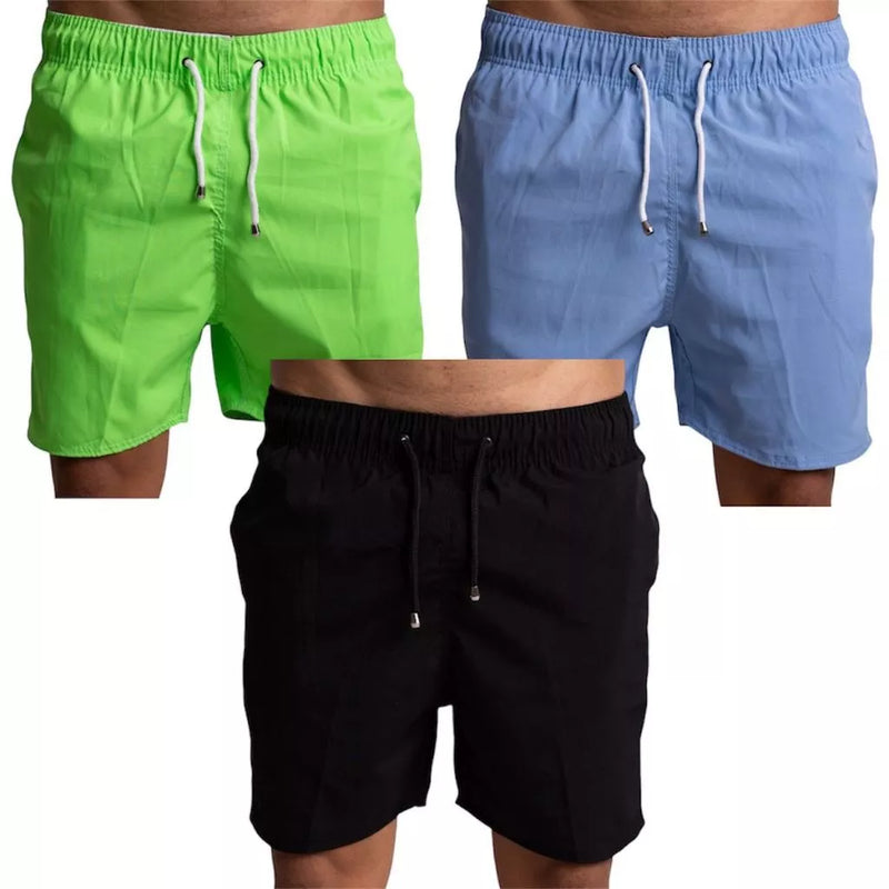 Kit 3 Shorts Tactel Masculino Adulto