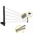 Varal Em Aço Dobrável Cabo Aço Encapado