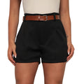 Short Feminino Alfaiataria Social com Cinto – Cintura Alta