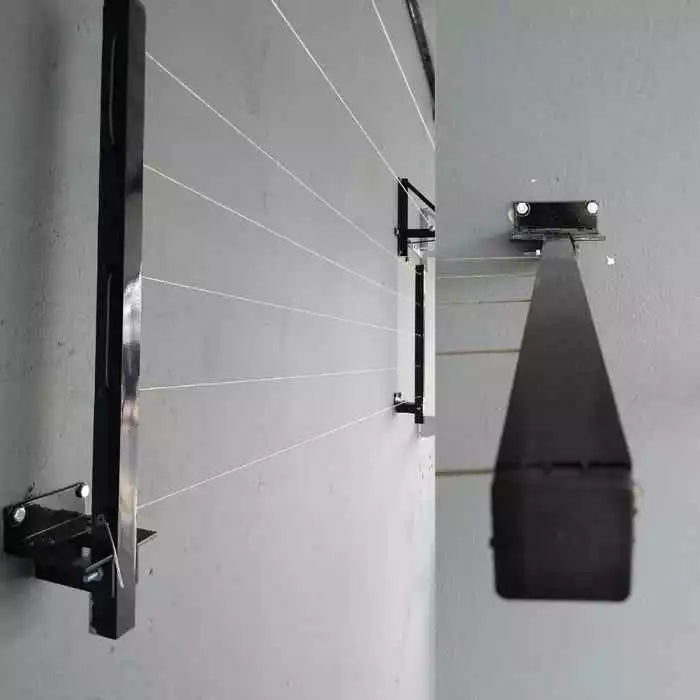 Varal Em Aço Dobrável Cabo Aço Encapado