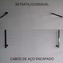 Varal Em Aço Dobrável Cabo Aço Encapado
