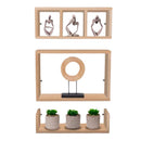 Kit Nicho + Prateleiras Decorativas em MDF – 3 Peças