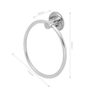 Kit Acessórios Para Banheiro 6 Peças – Aço Inox Cromado com Porta Shampoo em Vidro