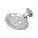 Kit Acessórios Para Banheiro 6 Peças – Aço Inox Cromado com Porta Shampoo em Vidro