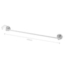 Kit Acessórios Para Banheiro 6 Peças – Aço Inox Cromado com Porta Shampoo em Vidro