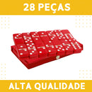 Dominó de Osso Vermelho Profissional – Pedras Grandes