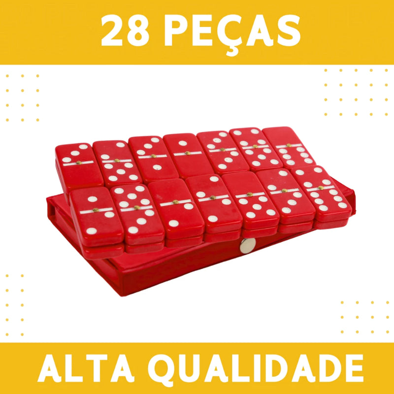Dominó de Osso Vermelho Profissional – Pedras Grandes
