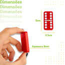 Dominó de Osso Vermelho Profissional – Pedras Grandes