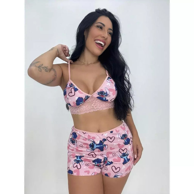 Top Doll Cropped com Renda