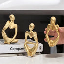 Kit Trio Estatueta Decorativa - Decoração Elegante