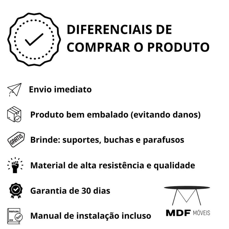 Kit Nicho + Prateleiras Decorativas em MDF – 3 Peças