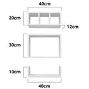 Kit Nicho + Prateleiras Decorativas em MDF – 3 Peças