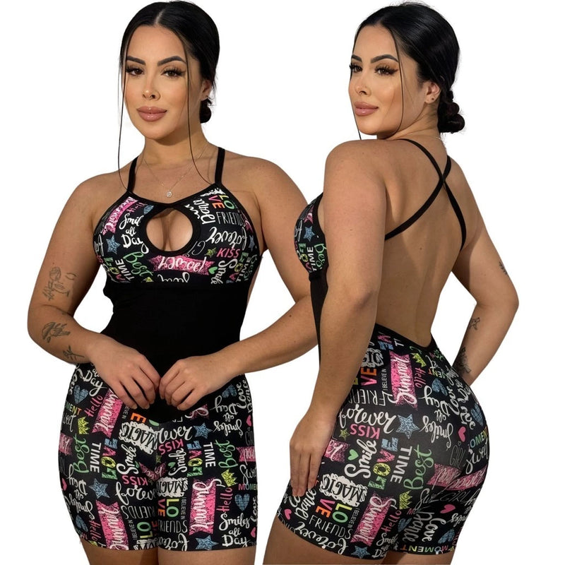 Macaquinho Fitness Estampado – Conforto, Estilo e Performance em Uma Só Peça
