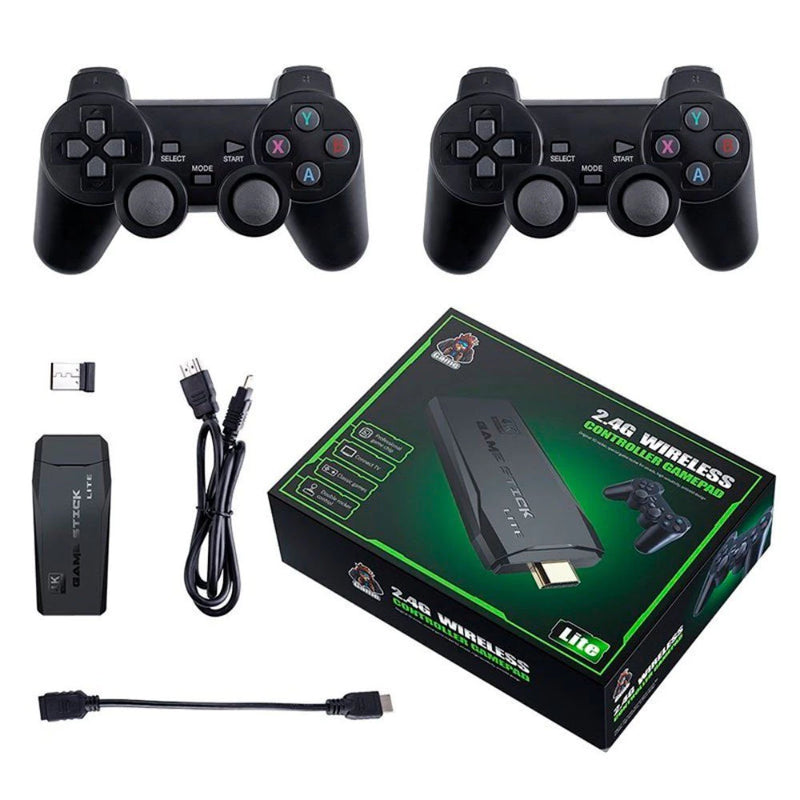 Console Retrô 4K com 10.000 Jogos Clássicos + 2 Controles Sem Fio