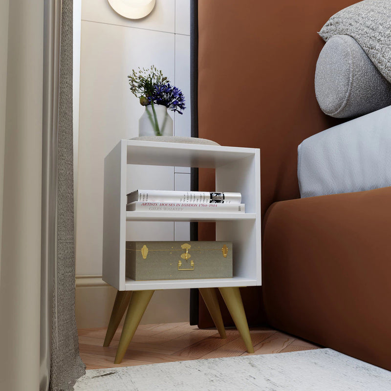 Mesa de Cabeceira Palma Retrô – Design Compacto e Sofisticado