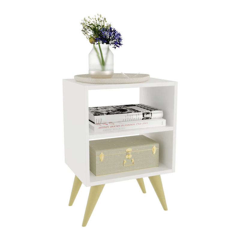 Mesa de Cabeceira Palma Retrô – Design Compacto e Sofisticado